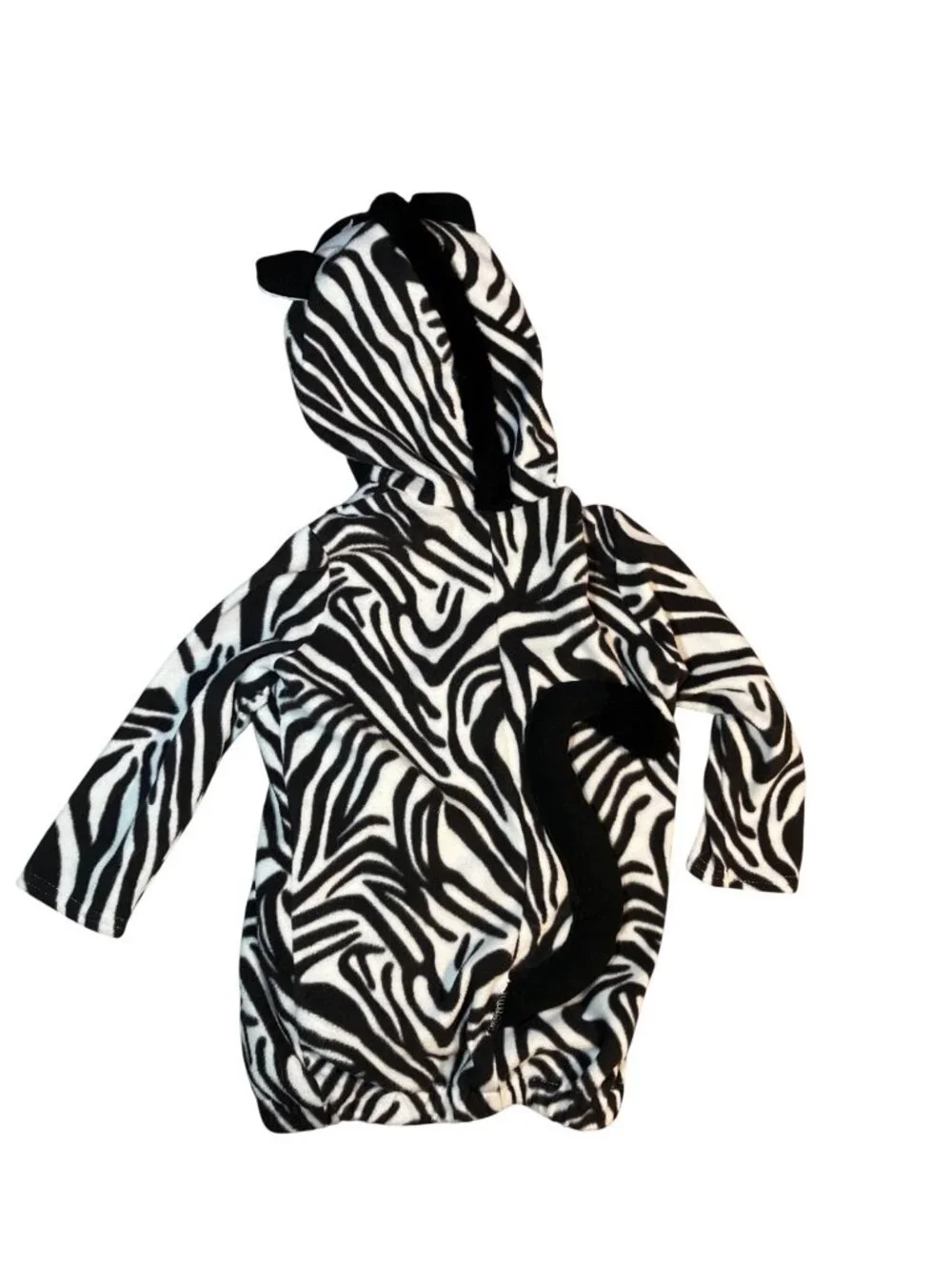 Old Navy Kids Zebra Fleece Hooded Costume 4T-5T